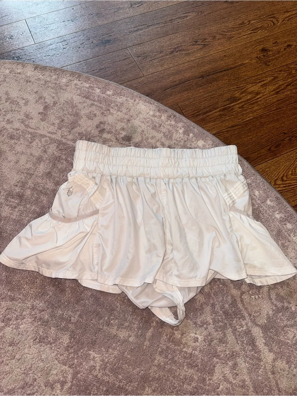 Free People FP Movement Women’s Medium White Get Your Flirt On Shorts